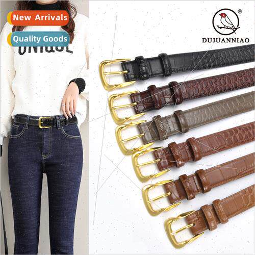 Women leather belt simple versatile decorative su coat jeans