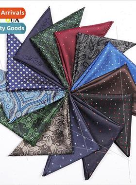 Men Pocket Towel Small Square Towel Cashew Flower Dot Patter