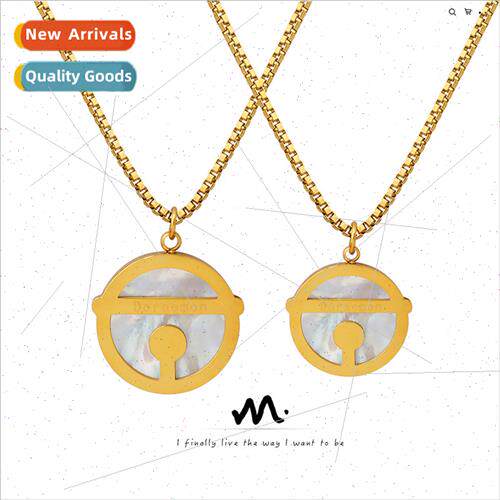 Korea new Doraemon box chain shell whe sea shell necklace fe