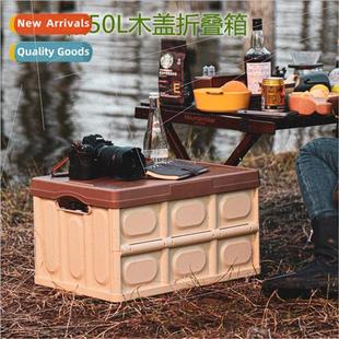 foldable multifunctional storage box woo Outdoor car camping