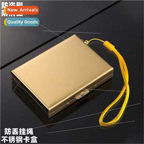 Anti-Lost Lanyard Stainless Steel Card Case Bank Card Cred C