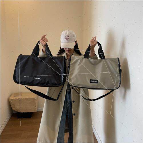 Sports leisure solid color shoulder bag male Japan ins wind
