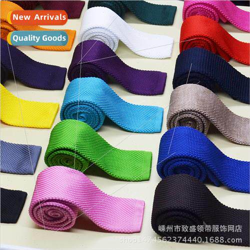 Tie Kn Tie Flat Tie 5cm Korean Solid Color Tie