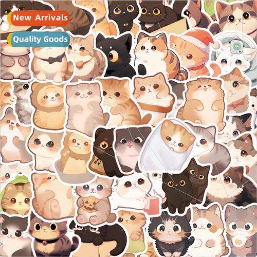 50 cute cartoon cat round eyes cat expression pack graffi st
