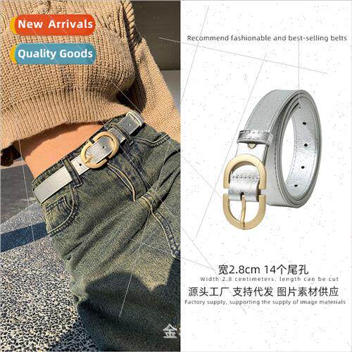 Casual Women Belt Alphabet Buckle Premium Sense Pant Belt Sk