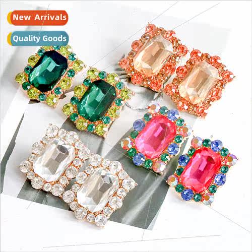 2023 Super Shiny Rhinestones Full Diamond Earrings Alloy Dia