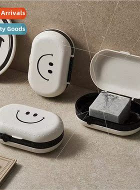 Creative soap box bathroom draining organizer with lid large