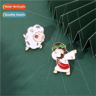 Europe cartoon Messiah sheep brooch Japan couple backpack b