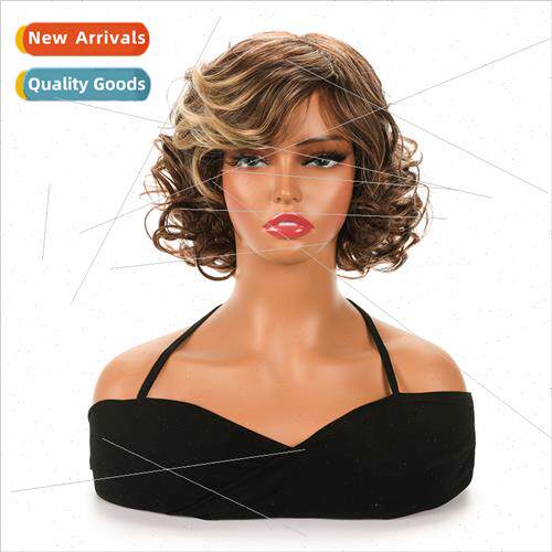 Europe rose network short hair new ladies side parted short