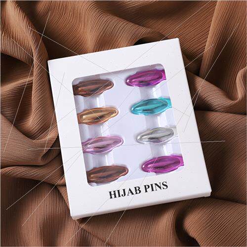 Plastic metallic color safety pins cover head pins silk scar