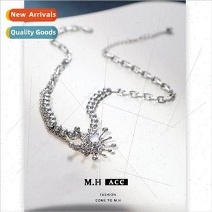 niche collarbone chain Moonstone girl ins spicy nec necklace