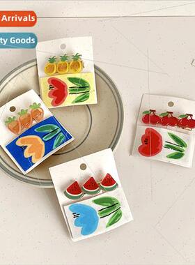 Korea new children multi-layer organza bow hairpin princess