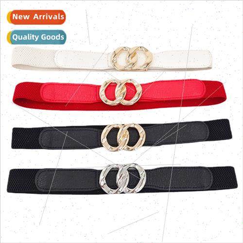 Metal chain belt female decorative su waist elastic elastic