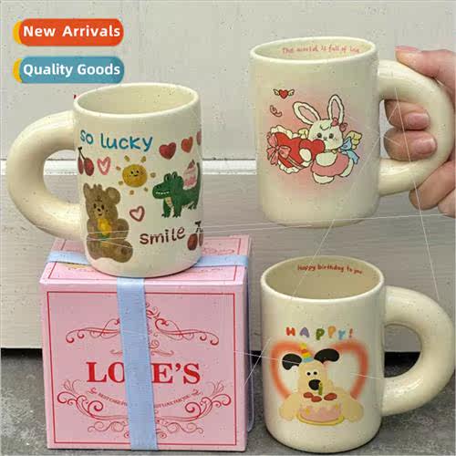 box original cute graffi cartoon bear cup ceramic mug mug gi