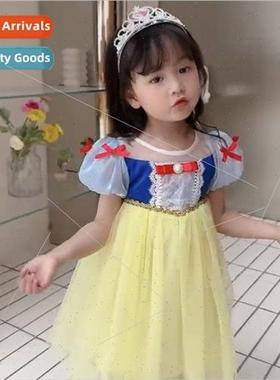 Snow White Princess dress girls spring and summer short-slee