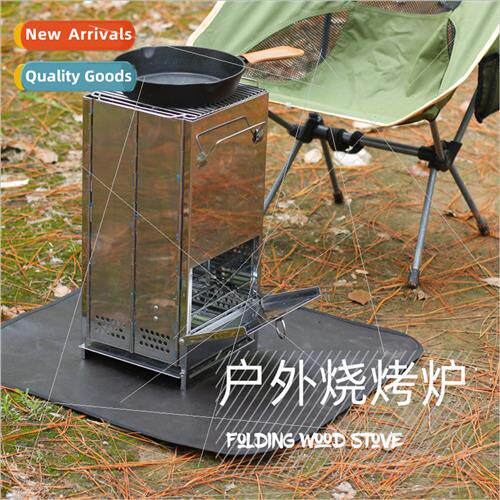 New stainless steel square barbecue grill taller  firewood s
