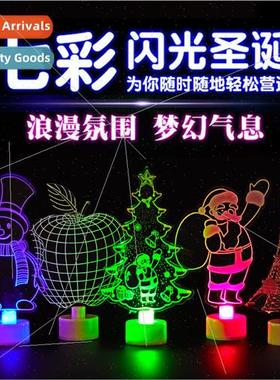 LED Colorful Acrylic Christmas Tree ght ghts Christmas Snowm