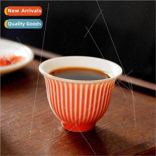 Creative simple colorful ceramic striped master cup home tea