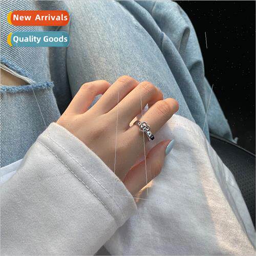 Hip Hop Retro mple Belt Buckle Heart Ring Female ins  che Fa