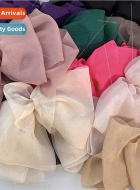 Oversized chiffon spring clip ponytail clip super fairy mult