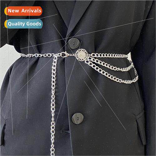 Gold Circle Tunic nk Women Waist Chain Korean Decoration Dre