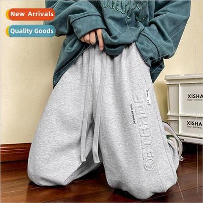 NASA casual pants men  spring fall 2023 new sports drawstrin