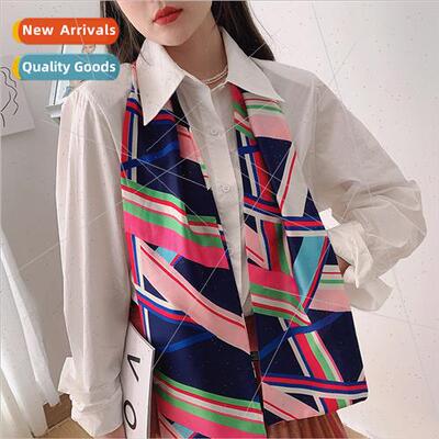 2023 Korean  temperament neckerchief geometric square scarf