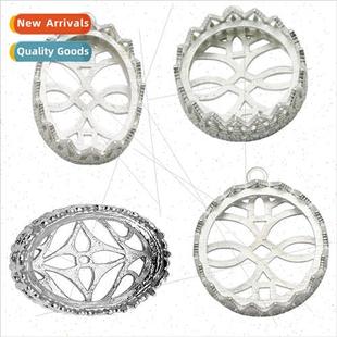 silver hollow pendant empty nec bracket S925