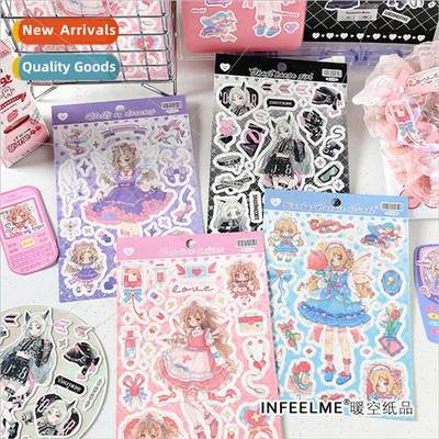 -adhesive stickers Flower season angel series Cute cool girl