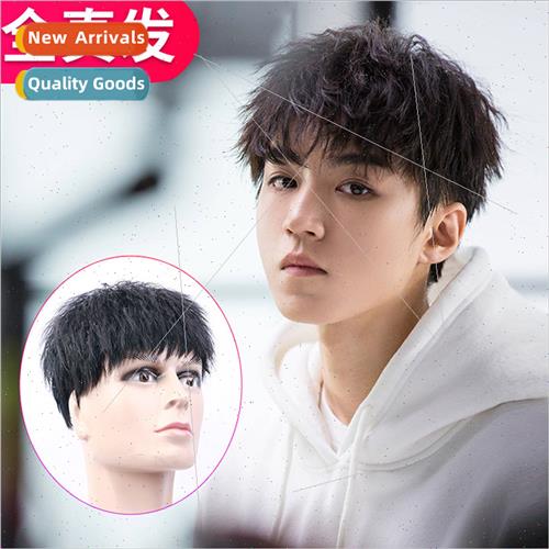 Bubble head wig male tinfoil hot Korean handsome fluffy fash