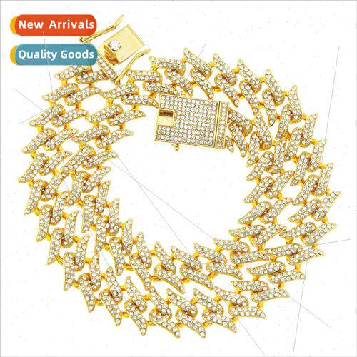 Men creative new full diamond Cuban chain necklace influx Eu