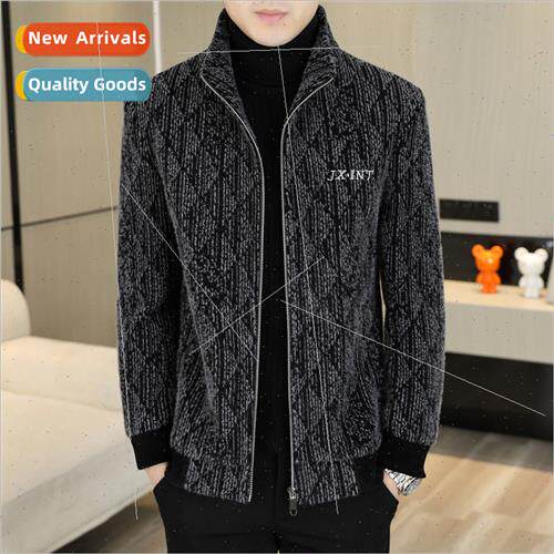 Men fall winter jacket thickened coat nd collar loose youth