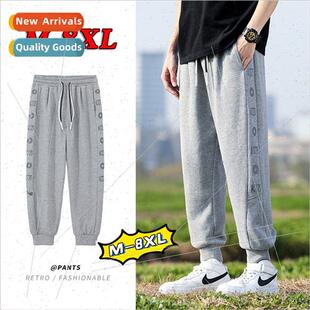 2023 Spring Autumn casual pants men tide HK sports drawstrin