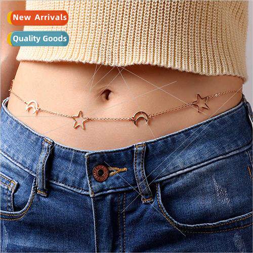 Europe Women Body Chain Waist Decoration Dress Stars Moon Ac