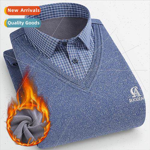 /Yi deep sea counter  fall new men fake two-piece padded shi