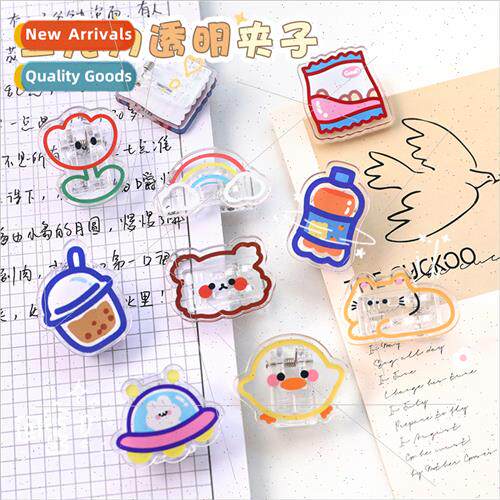 Cartoon acrylic clip cute ins girl heart snacks sealing clip