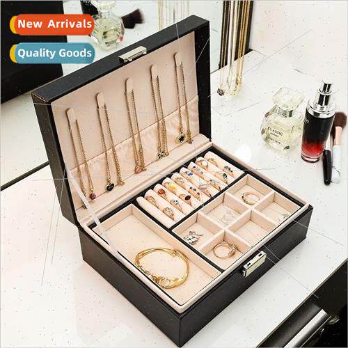 Jewelry box dust with lock layered earrings earrings velvet