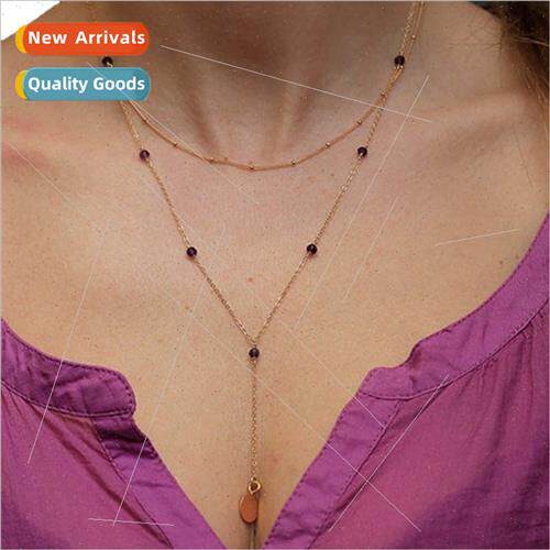 Europe fashion simple handmade beaded jewelry women multilay