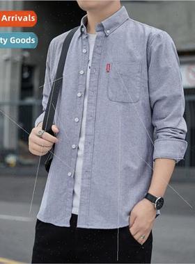 2023 new Oxd spinning long-sleeved shirt men shirts Slim sol