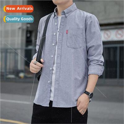 2023 new Oxd spinning long-sleeved shirt men shirts Slim sol