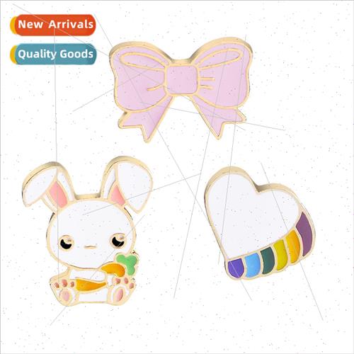 Japan jewelry cartoon cute rabb eating carrots love bow drip