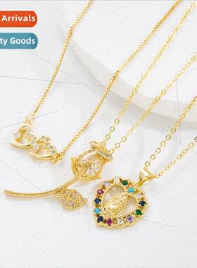 Europe new rose love necklace women high  heart-shaped hundr
