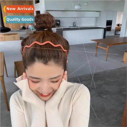 Korea Morandi frosted simple wave hair band compression head