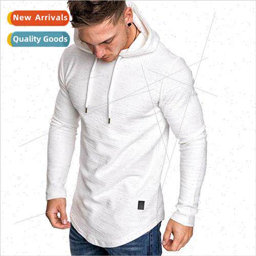 American heavyweight high set tide hooded t-shirt men summer
