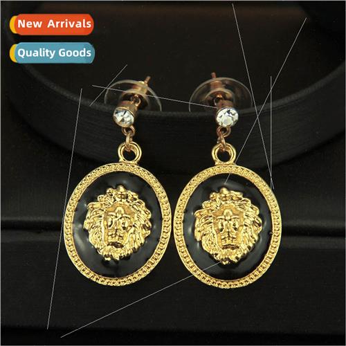 Europe earrings jewelry new fashion alloy oil drop lion head