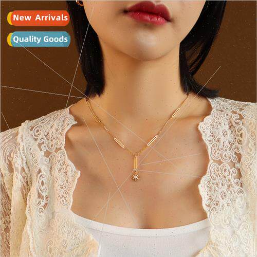 Korea tide new ins niche hexagram pendant lockbone chain sim