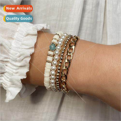Bohemian Spring Summer crystal letters bracelet female east