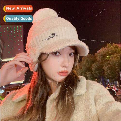 Korean  female bknted wool cap winter warm hat female ear pr