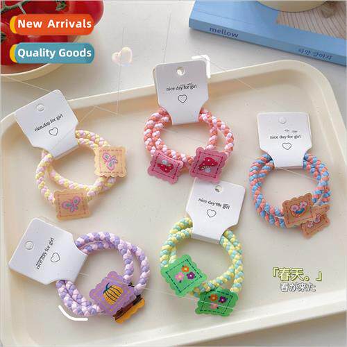 Korean  colorful braided hair rope ins simple basic new head