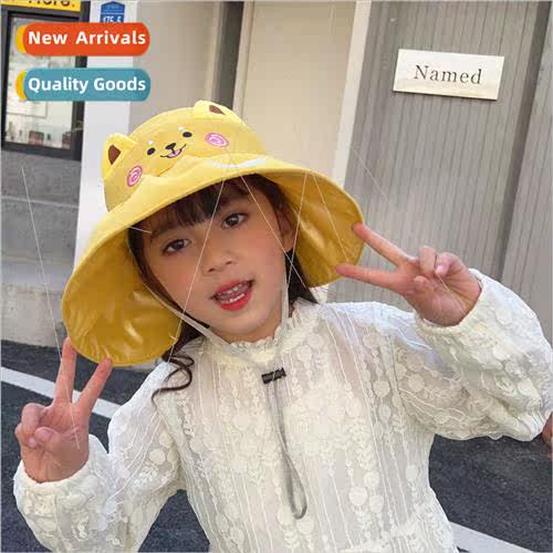 Spring summer  children sun-shading hollow top hat small ani